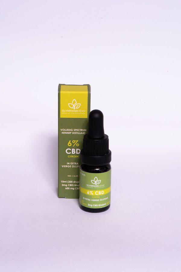 CBDolie Citroensmaak 6% CBD Olijfolie 10ml inhoud