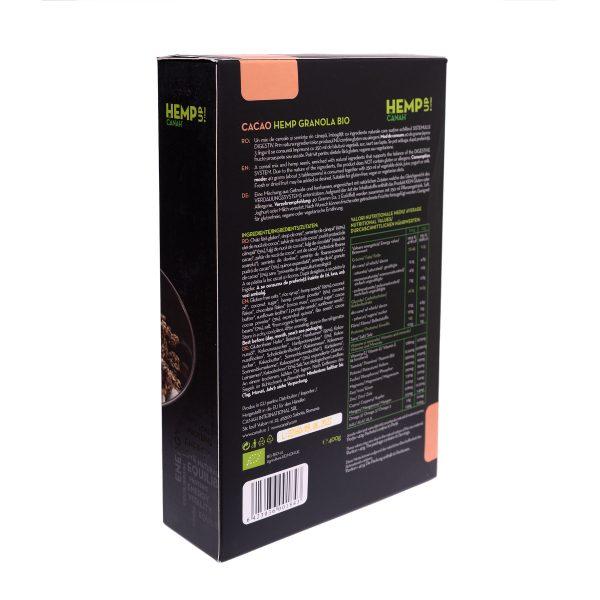 Hempup Low sugar hemp granola bio bio-market back 2