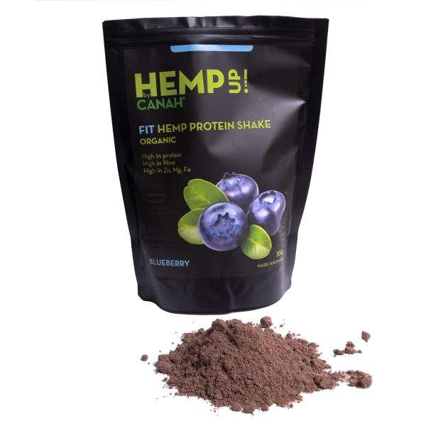 Canah Hempup fit hemp protein shake blueberry Bio-Market cut-out front