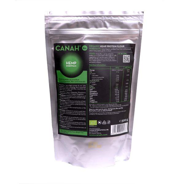 Canah hempup power hemp protein flower organic bio-market back cut-out