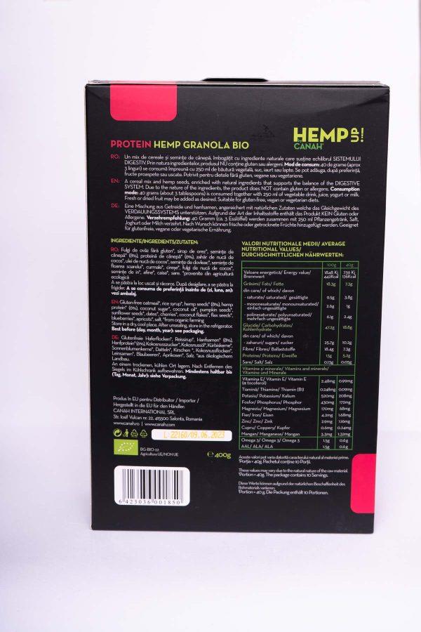 Hempup protein hemp granola bio bio-market back